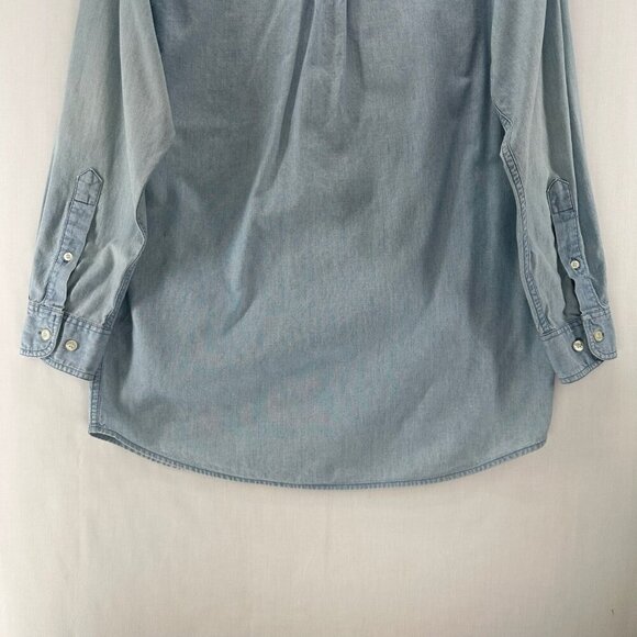 VTG Warner Bros. Shirt Adult XS Looney Tunes Denim Embroidered Button Down Blue - Picture 6 of 13